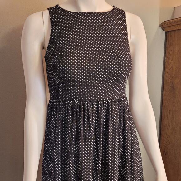 Ann Taylor Loft Polka Dot Fit Flare Dress Petite 2 Coquette Twee Retro - Picture 3 of 10